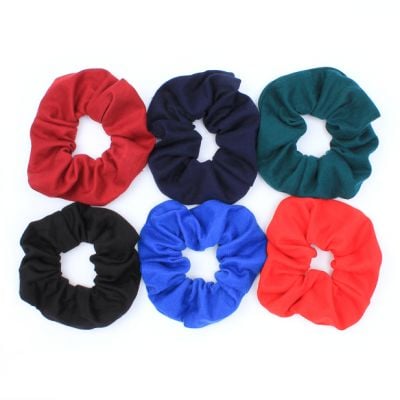 Regular - Jersey fabric scrunchie in School colours. Dia.11cm
