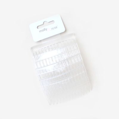 Card of 4 Clear combs 7cm