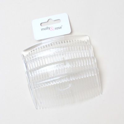 Card of 4 Clear combs  9cm
