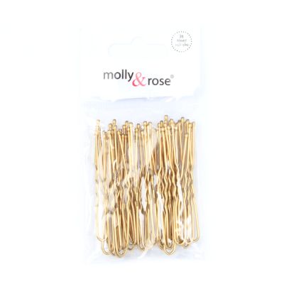 Pack of 36 blonde waved hair pins. 50mm