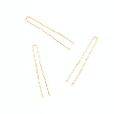 Pack of 36 blonde waved hair pins. 50mm