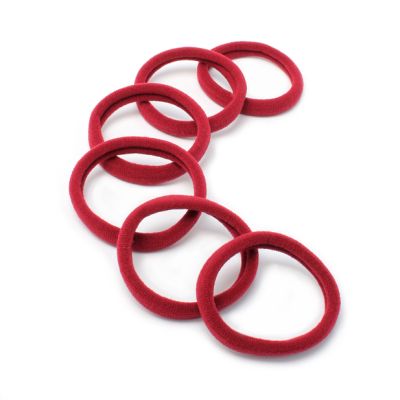 Recycled jersey elastics -  Burgundy - Card of 6 - 1cm thick