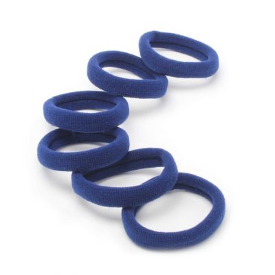 Jersey elastics -  Navy - Card of 6 - 8mm thick