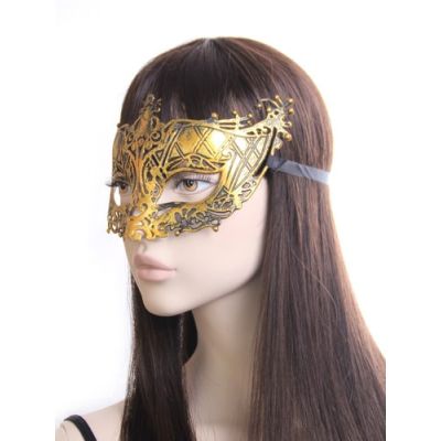 Metal effect masquerade mask