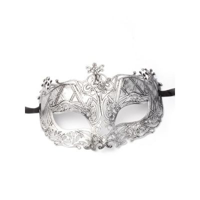 Metal effect masquerade mask.