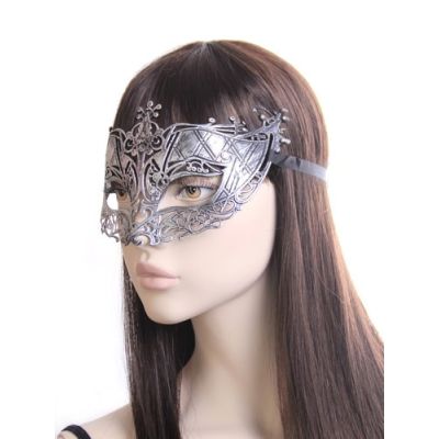 Metal effect masquerade mask.