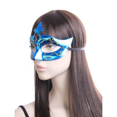 Metallic masquerade mask with glitter detail.