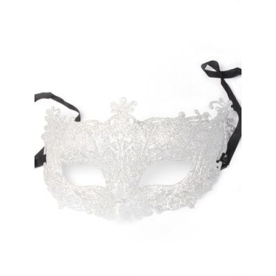 Filigree cut out glitter masquerade mask.