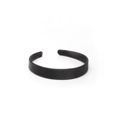 2cm wide Black satin aliceband