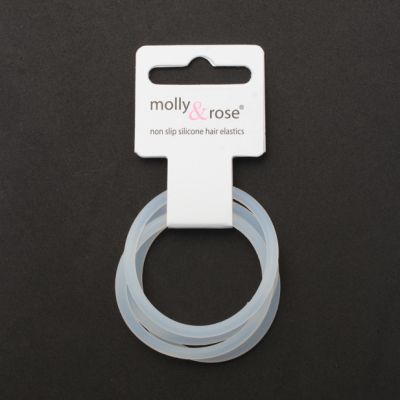 Silicone elastics - Clear - Card of 4 - 3mm thick