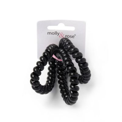 Telephone elastics - Black - Card of 3 - 8mm thick