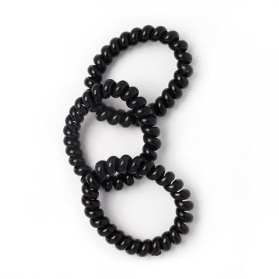 Telephone elastics - Black - Card of 3 - 8mm thick