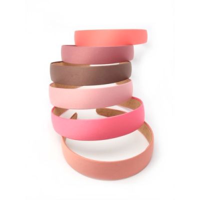 3cm wide satin aliceband with suede inner