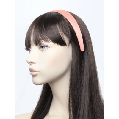 3cm wide satin aliceband with suede inner