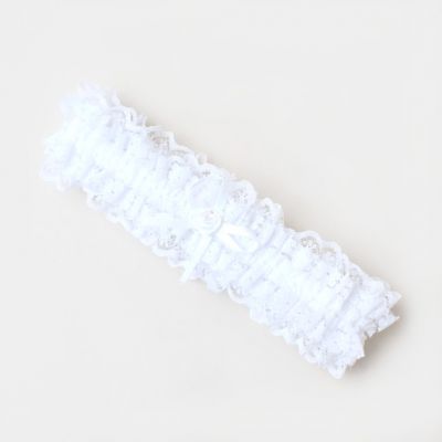 off white lace Brides garter.