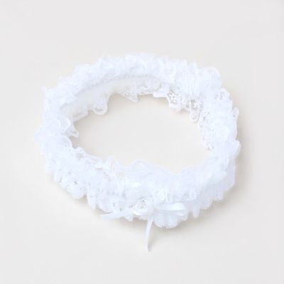 Off White lace Brides garter