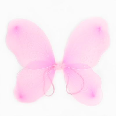 Pink net fairy wings with glitter swirls 51x44cm