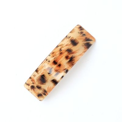 Acrylic leopard print barrette 9cm