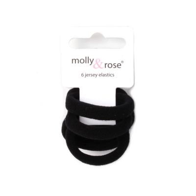 Jersey elastic - Black - Card of 6 - 7mm thick