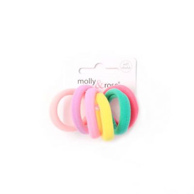 Jersey elastics - Assorted - Card of 6 - 7mm thick