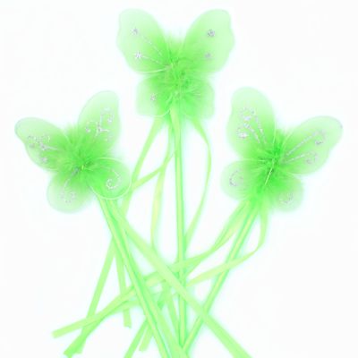 Lime Green net butterfly wand