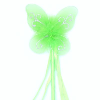 Lime Green net butterfly wand