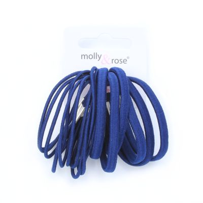 Elastics - Navy - Card of 18 - Mixed thickness