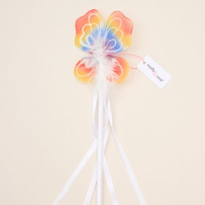 Rainbow butterfly wand