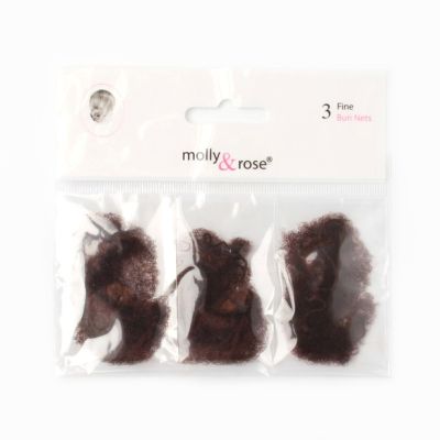 3 fine mesh Brown bun nets