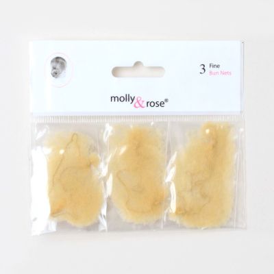 3 fine mesh Blonde bun nets