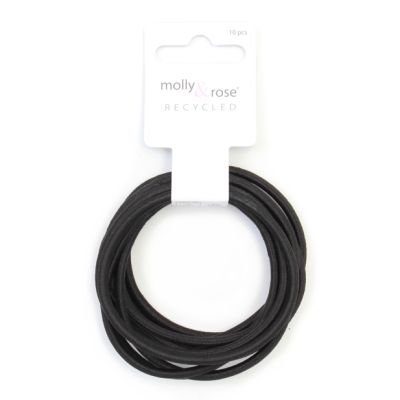 Recycled XL elastic - Black - Card of 10 - 3mm thick