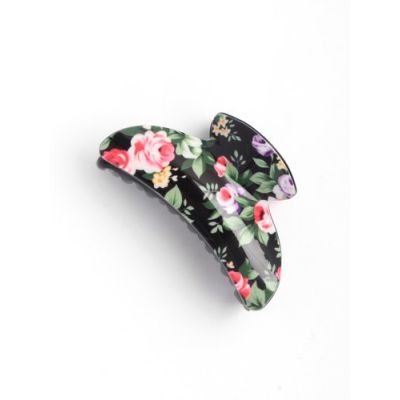 Floral print acrylic clamp 9cm