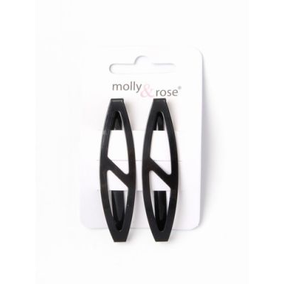 Card of 2 slash style barrettes 6cm