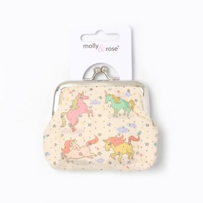 Unicorn print coin purse  6x8cm