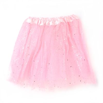 Pink glitter net tutu. Double layered. Child size