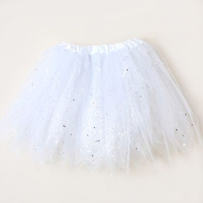White glitter net tutu. Triple layered. Child size