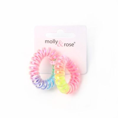 Small telephone elastics - Rainbow - Card of 2 - 1cm thick