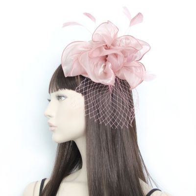 © Style Fleur. Pink chiffon fascinator on an aliceband