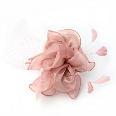 © Style Fleur. Pink chiffon fascinator on an aliceband