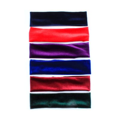 Velvet fabric School colours bandeau. 19x5cm