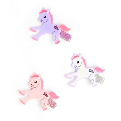 Pony motif beak clip 3.2cm