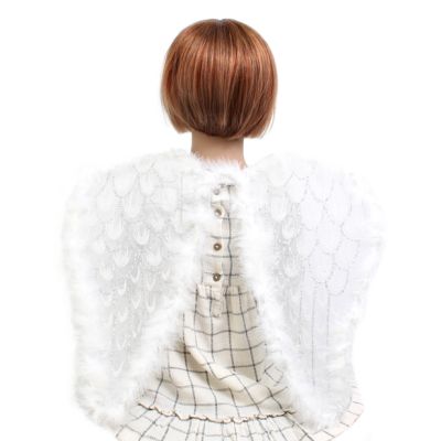 White net and feather Angel wings 46x40cm