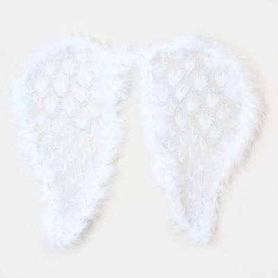 White net and feather Angel wings 46x40cm
