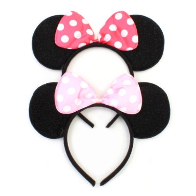 Mouse ears with satin bow on aliceband