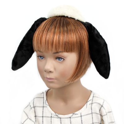 Black sheep ears aliceband with wool style top