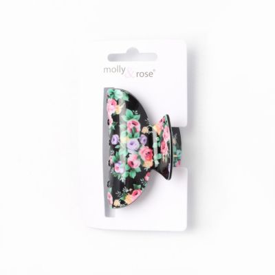 Floral print acrylic clamp 6.5cm