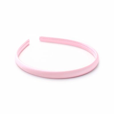 1cm wide Pink satin aliceband