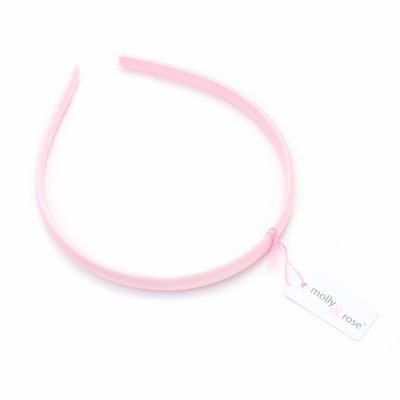 1cm wide Pink satin aliceband