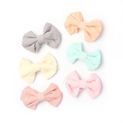 100% Cotton fabric bow on a clip 6cm