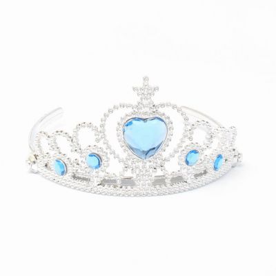 Ice Blue heart stone plastic tiara